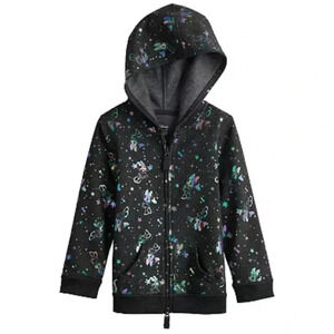 Disney Jumping Beans Metallic Minnie Mouse Softest Fleece Full Zip Hoodie 2T NWT